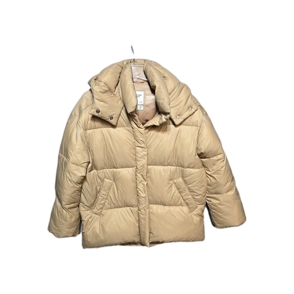 Abercrombie women's winter jacket Size small Beige Parka‎ Quilted